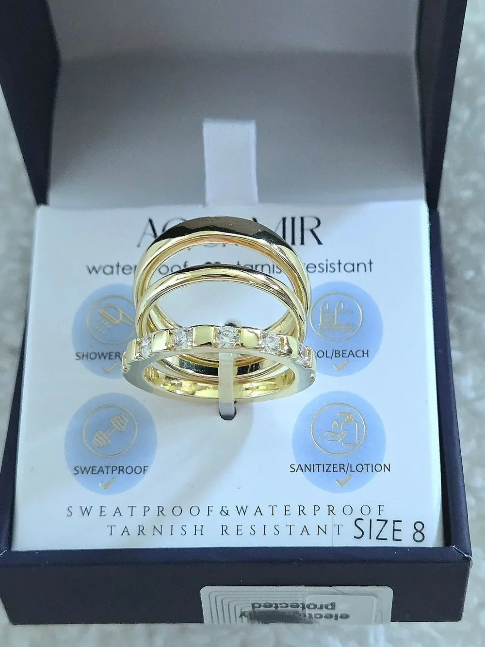 Aquamir Waterproof Triple3️⃣ Ring💍 Set - NIB